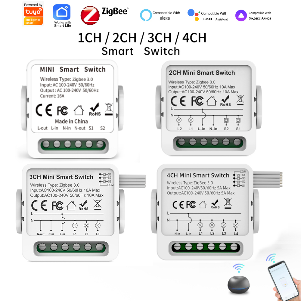 Smart Accessories - Tuya Zigbee 3.0 Smart Switch 1/2/3/4-Way
