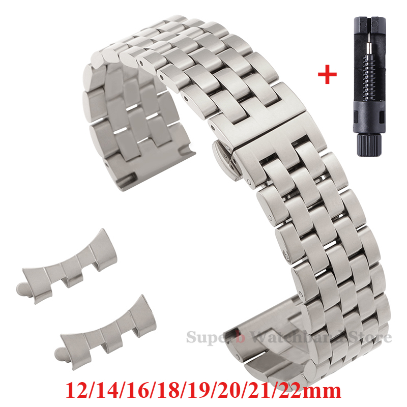 Motorola Smartwatch Accessories - 12/14/16/18/19/20/21/22mm Stainless Steel Strap for Tissot