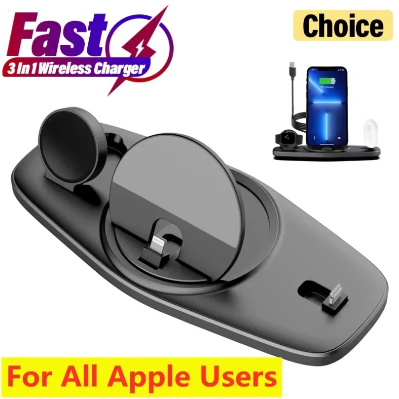 3 In 1 Fast Wireless Charger C - Smartwatch X12 ulasan dan harga