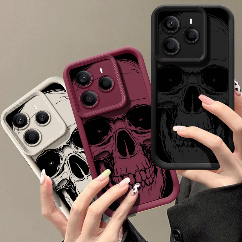 Cool Black Skull Print Phone C - Xiaomi Redmi Note 13 ulasan dan harga