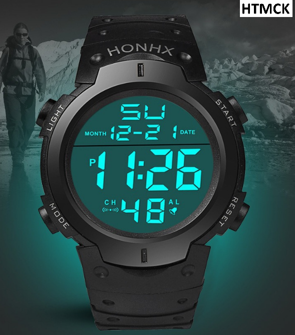 Men LED Digital Sports Watch,  - Rugged Sport Strap ulasan dan harga
