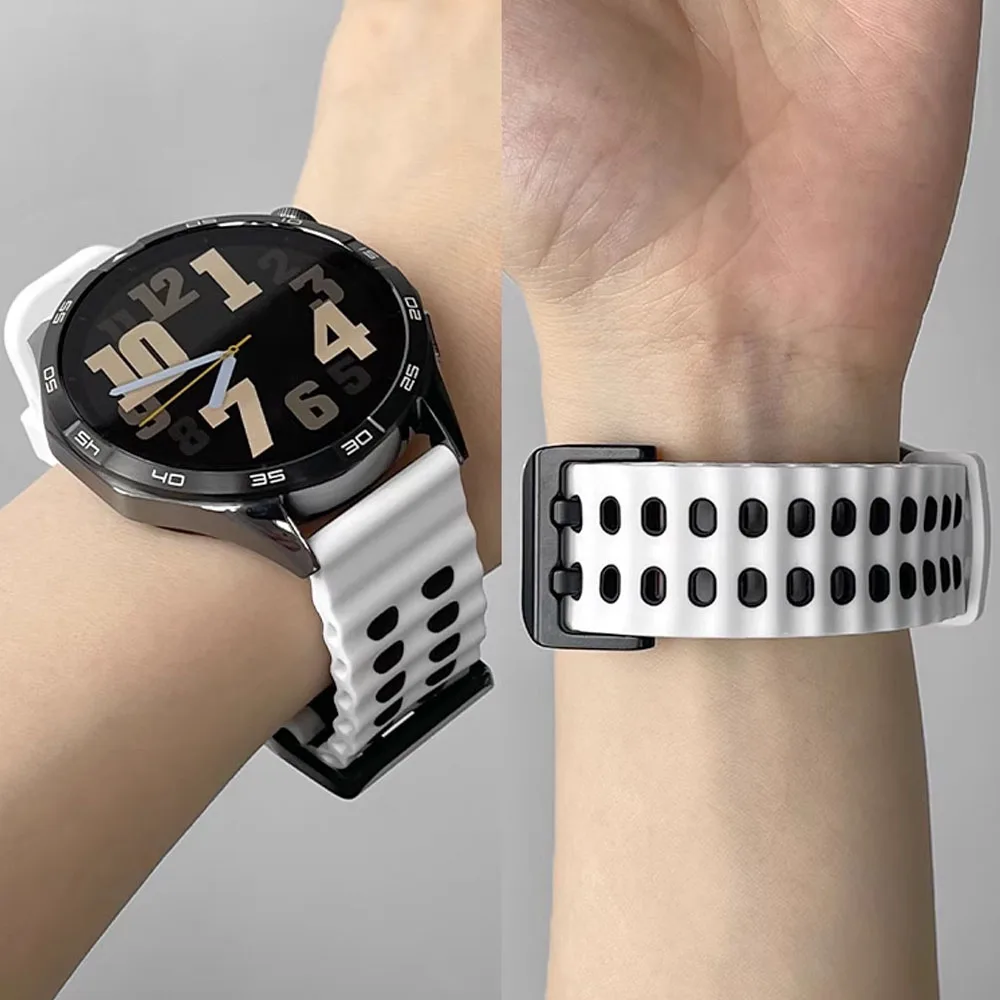 22mm Breathable Two-Tone Silic - Motorola Smartwatch Accessories ulasan dan harga