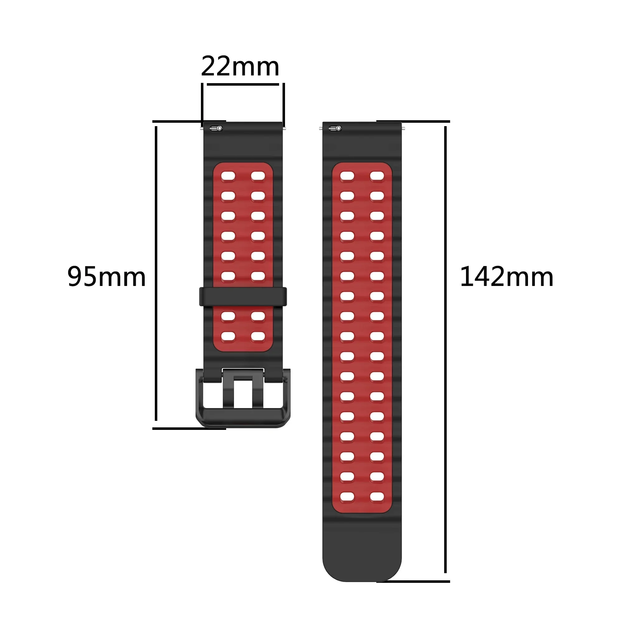 22mm Breathable Two-Tone Silic - Motorola Smartwatch Accessories ulasan dan harga