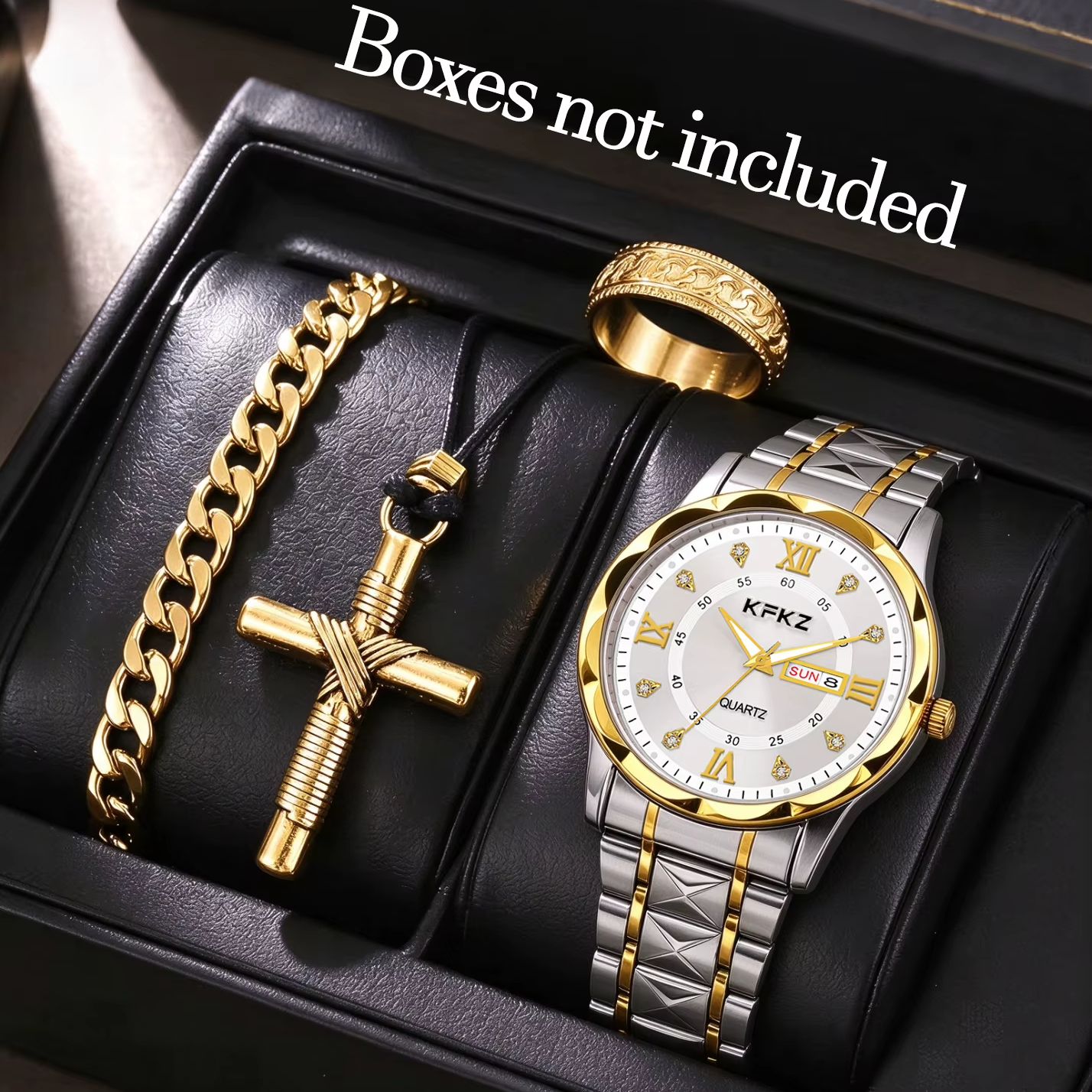 4-Piece Set of Silver Textured - Best Smartwatch Accessories ulasan dan harga