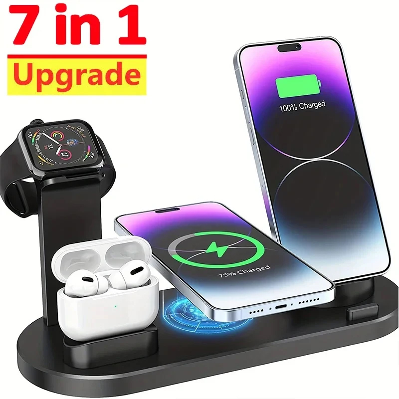 7 In 1 Wireless Charger Stand  - Smartwatch X12 ulasan dan harga