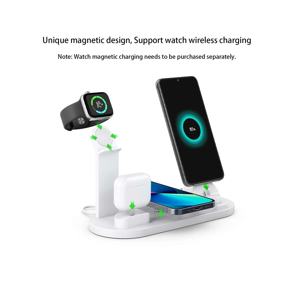 7 In 1 Wireless Charger Stand  - Smartwatch X12 ulasan dan harga