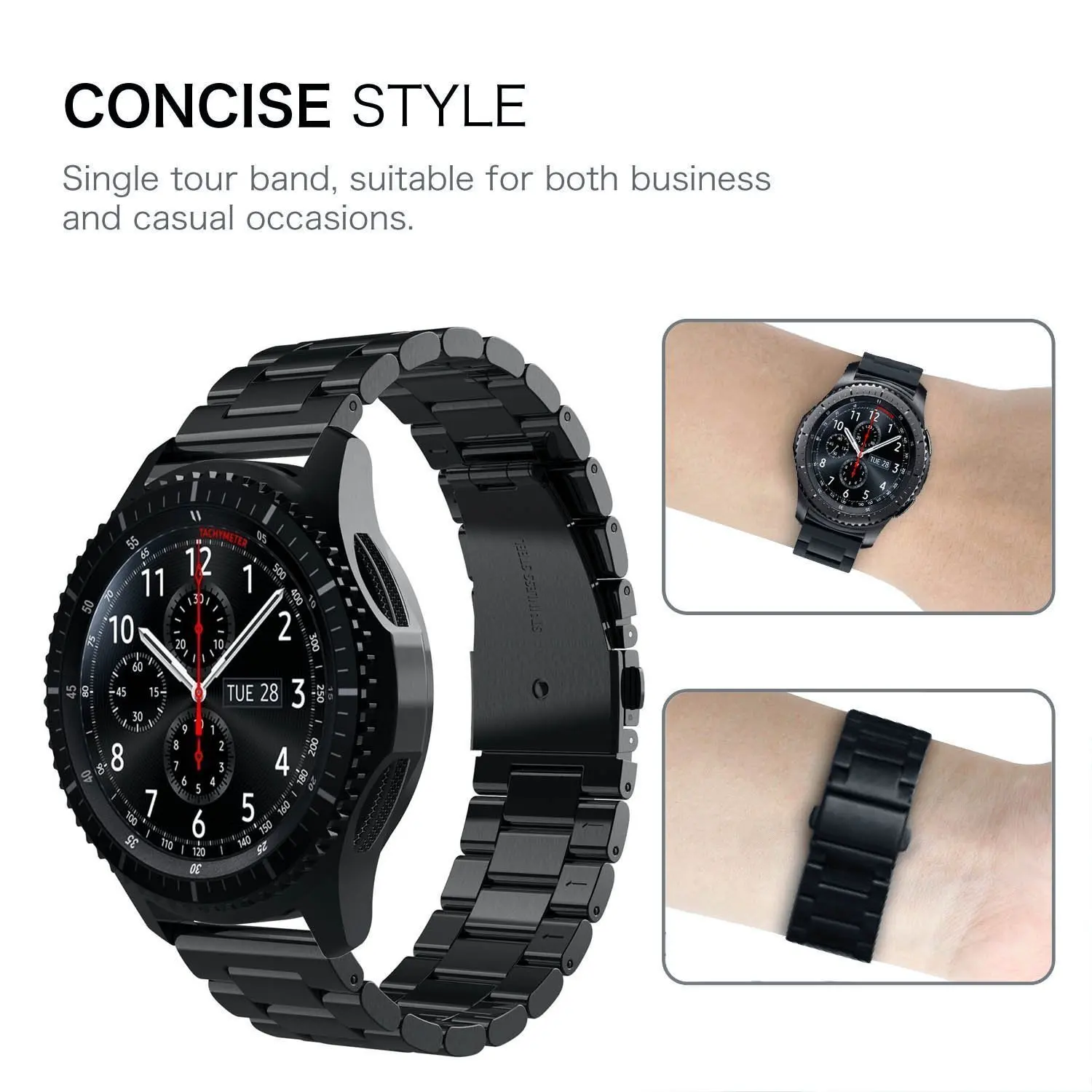 22mm 20mm Metal Band for Samsu - Motorola Smartwatch Accessories ulasan dan harga