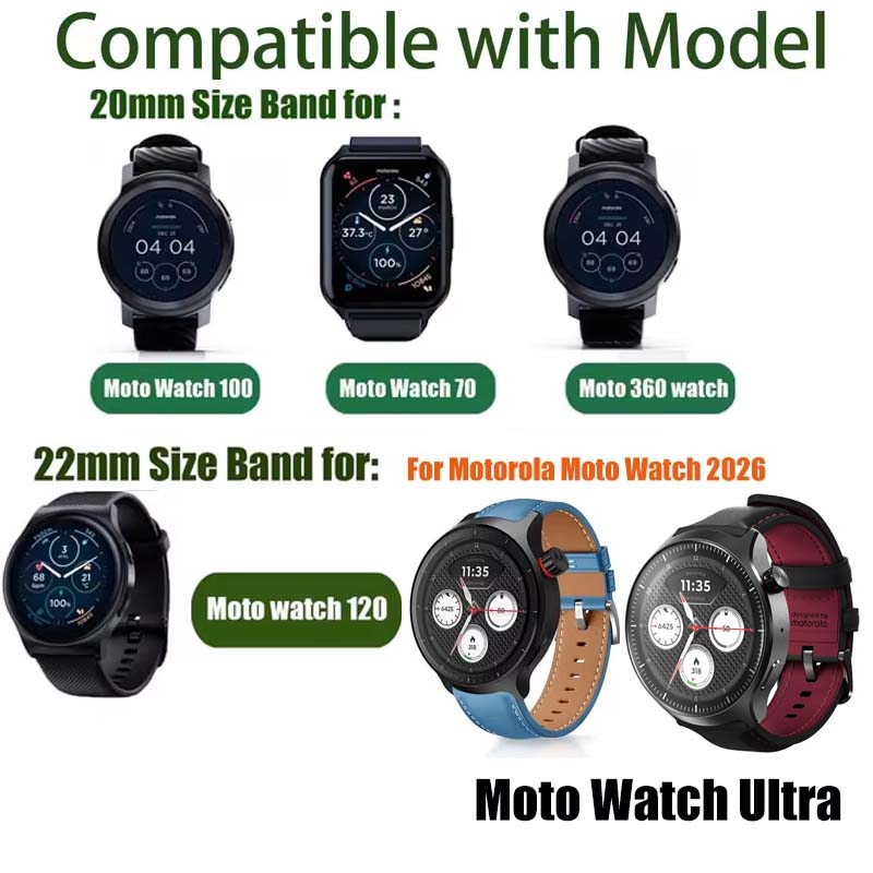 20mm 22mm Bracelet Watchband F - Motorola Smartwatch Accessories ulasan dan harga